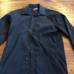 Black dress shirt for men